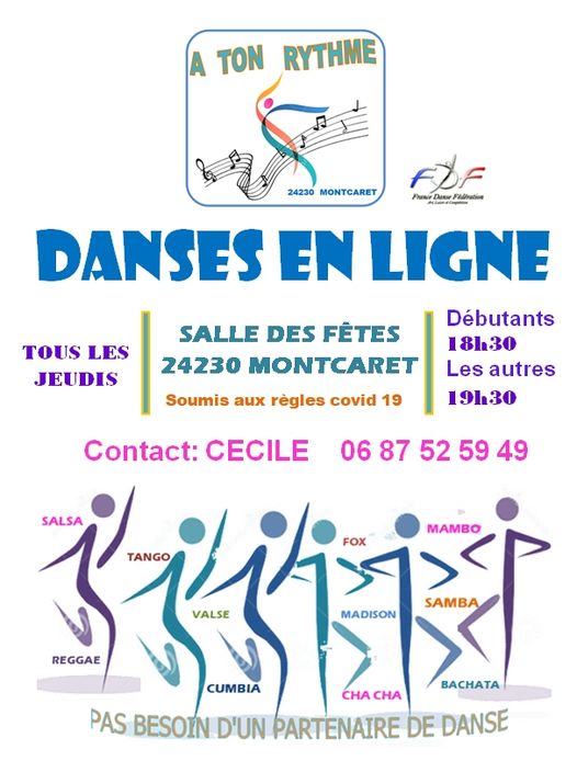 Danse en ligne à Montcaret.