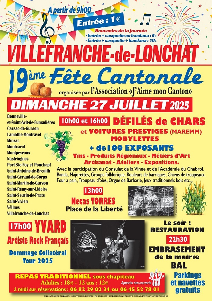19ème Fête cantonale à Villefranche de Lonchat