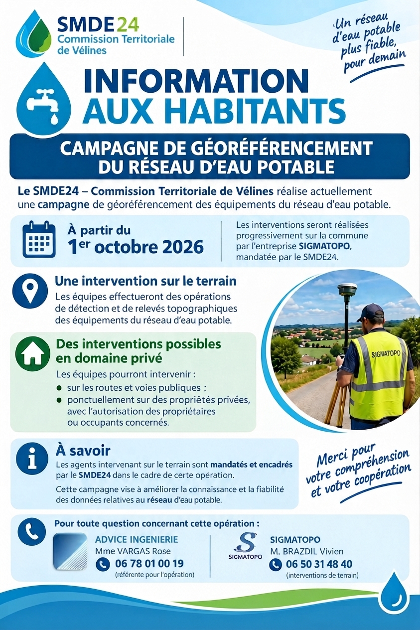 Campagne de géoréférencement du SMDE 24