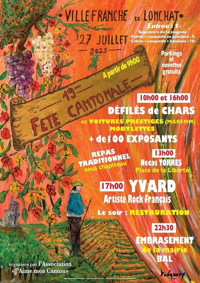 19ème Fête cantonale à Villefranche de Lonchat