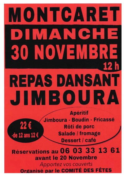 Repas Jimboura à Montcaret