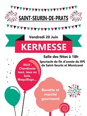 Kermesse des écoles primaires à Saint Seurin de Prats.
