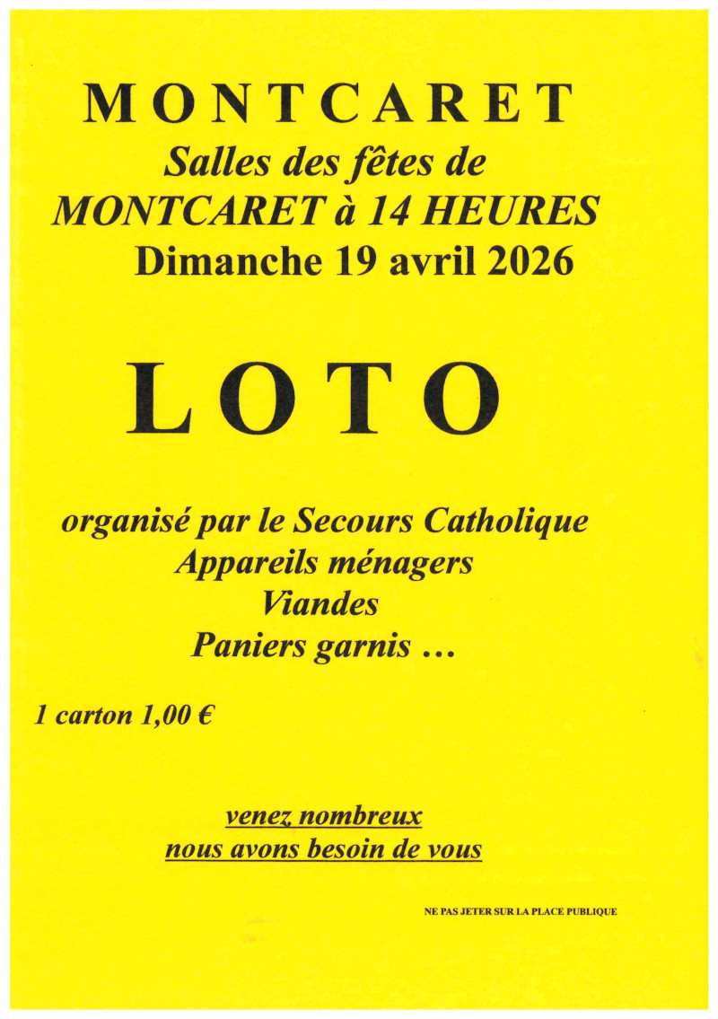 Loto à Montcaret.
