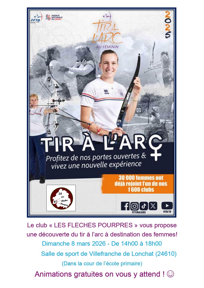 Tir à l'arc au Féminin à Villefranche de lonchat